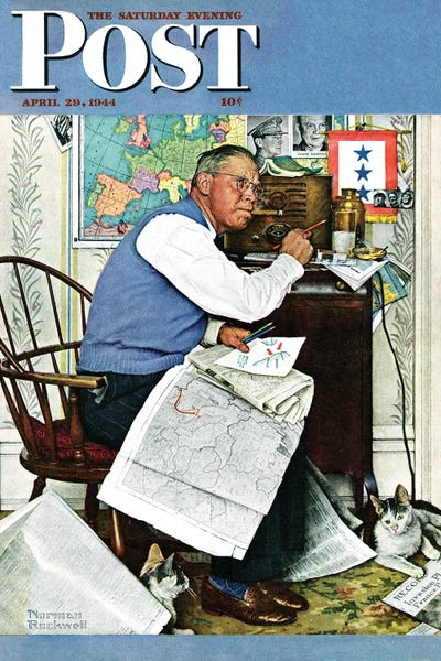 Norman Rockwell: Armchair General by Norman Rockwell