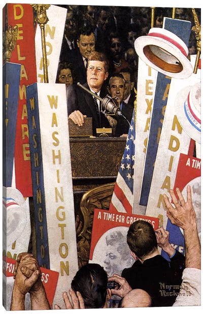 A Time for Greatness Canvas Art Print - Norman Rockwell