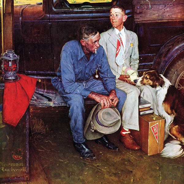 Norman Rockwell: Breaking Home Ties by Norman Rockwell