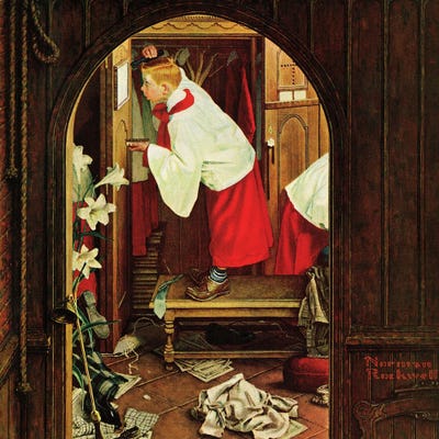 Choirboy by Norman Rockwell canvas print