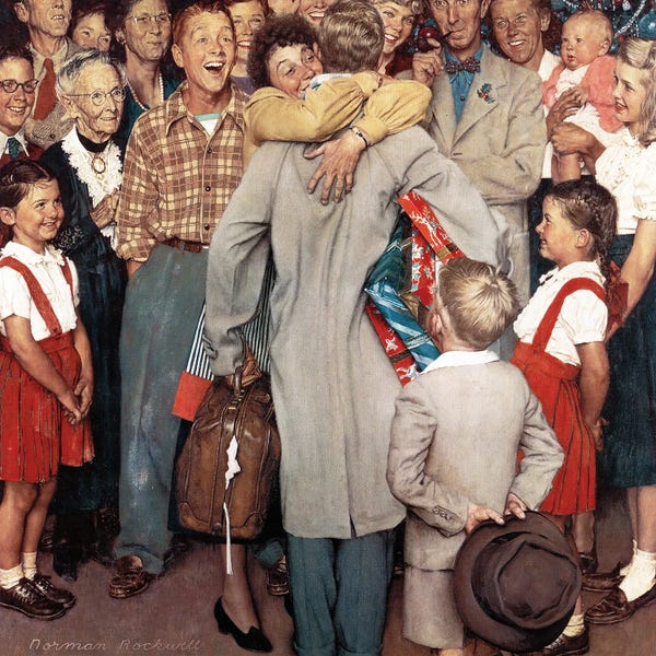 Norman Rockwell: Christmas Homecoming by Norman Rockwell
