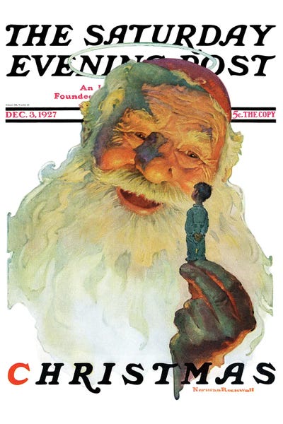 Norman Rockwell: Christmas, 1927 (King Kong Santa) by Norman Rockwell