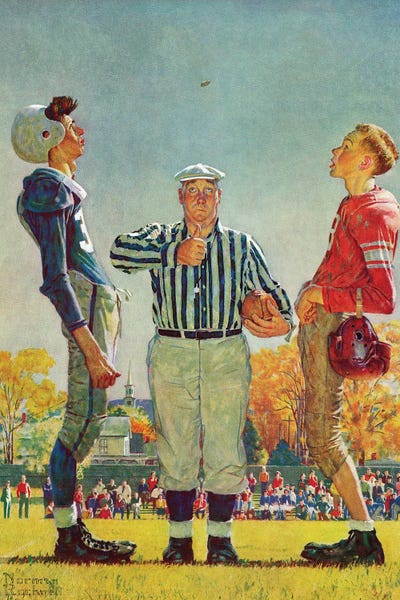 Norman Rockwell: Coin Toss by Norman Rockwell