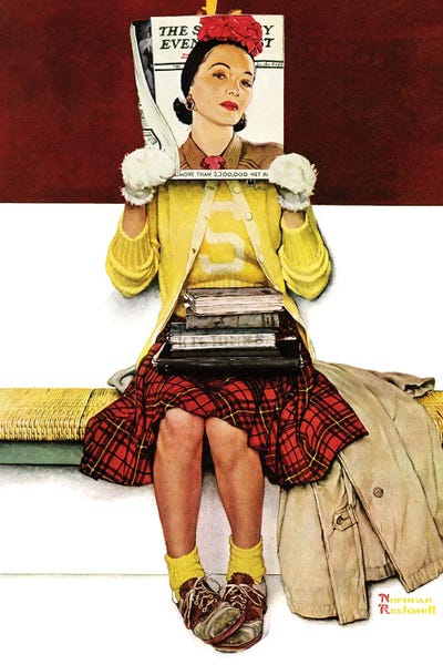 Office Humor: Cover Girl by Norman Rockwell