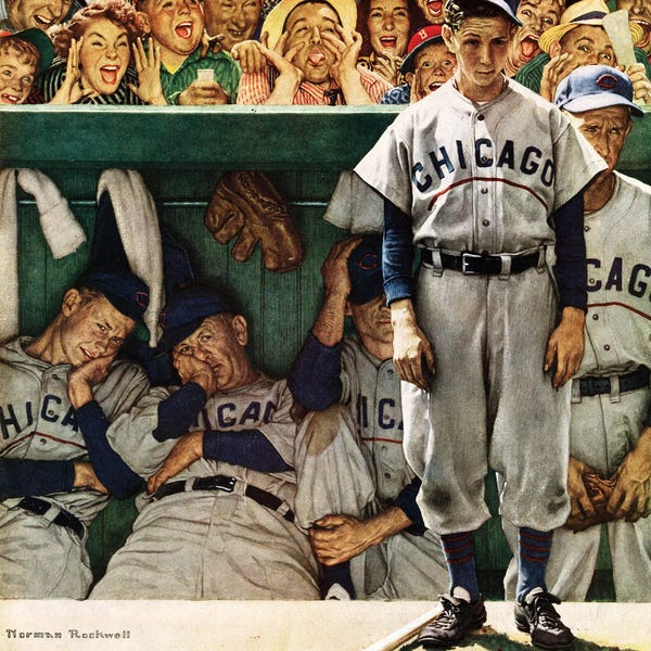 Norman Rockwell: Dugout by Norman Rockwell