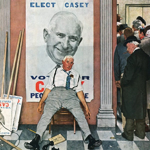 Norman Rockwell: Elect Casey (Defeated Candidate) by Norman Rockwell