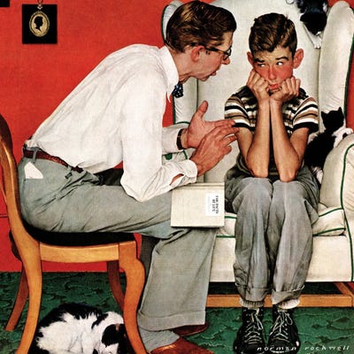 Facts Of Life by Norman Rockwell framed wall art