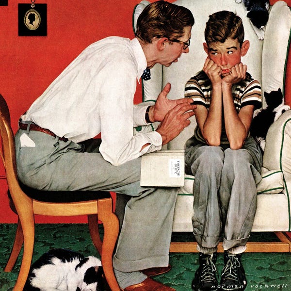 Office Humor: Facts Of Life by Norman Rockwell