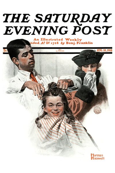 Norman Rockwell: First Haircut by Norman Rockwell