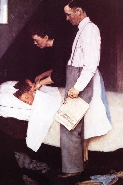 Inspirational Office: Freedom From Fear by Norman Rockwell