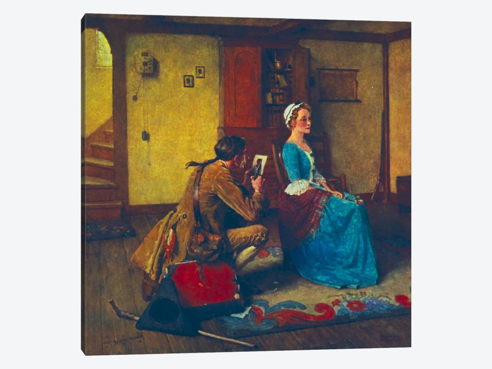 The Silhouette  by Norman Rockwell 1-piece Canvas Print