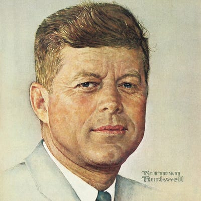 John F. Kennedy by Norman Rockwell canvas print