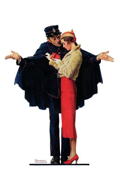 Norman Rockwell: Lost In Paris (Boulevard Haussmann) by Norman Rockwell