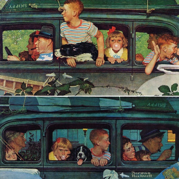 Norman Rockwell: Outing (Coming And Going) by Norman Rockwell