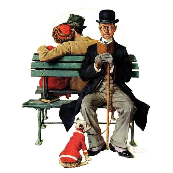 Norman Rockwell: Overheard Lovers by Norman Rockwell