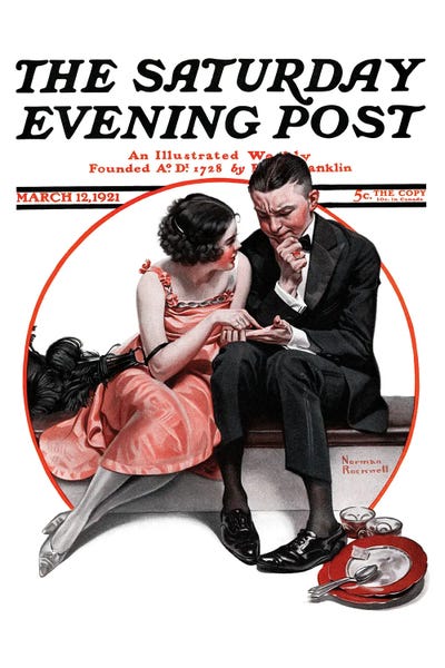 Magazines: Palm Reader (Fortune Teller) by Norman Rockwell