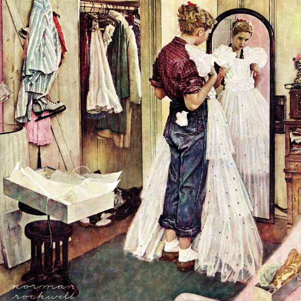 Norman Rockwell: Prom Dress by Norman Rockwell