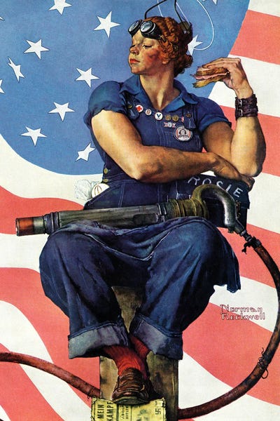 Norman Rockwell: Rosie The Riveter by Norman Rockwell