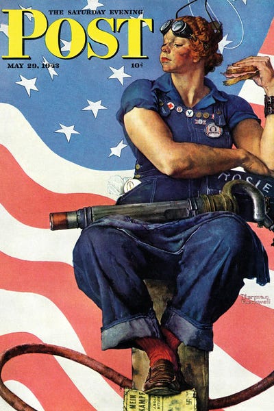 Norman Rockwell: Rosie The Riveter Cover by Norman Rockwell