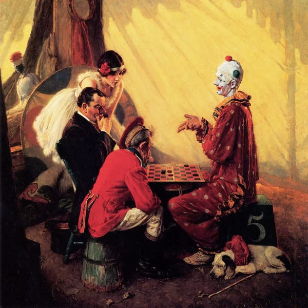 Norman Rockwell: Checkers by Norman Rockwell