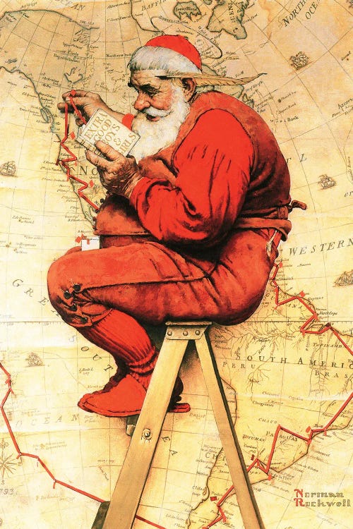 Santa At The Map