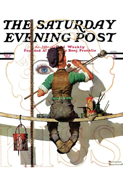 Magazines: Sign Painter by Norman Rockwell