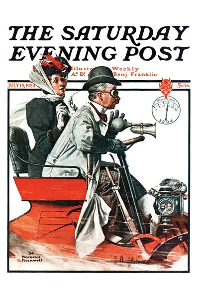 Norman Rockwell: Speeding Along Cover by Norman Rockwell