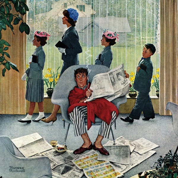 Norman Rockwell: Sunday Morning by Norman Rockwell