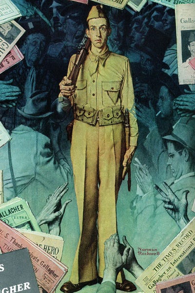 Norman Rockwell: The Goddess And Pvt. Gallagher by Norman Rockwell