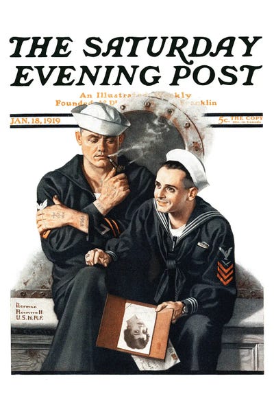Norman Rockwell: Thinking Of The Girl Back Home Cover by Norman Rockwell