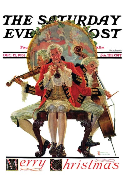 Norman Rockwell: Three Victorian Musicians by Norman Rockwell