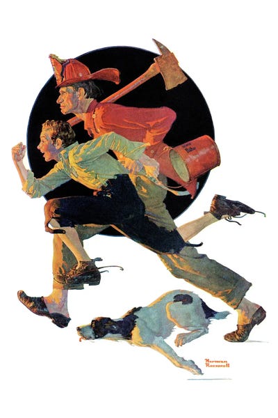 Norman Rockwell: To The Rescue by Norman Rockwell