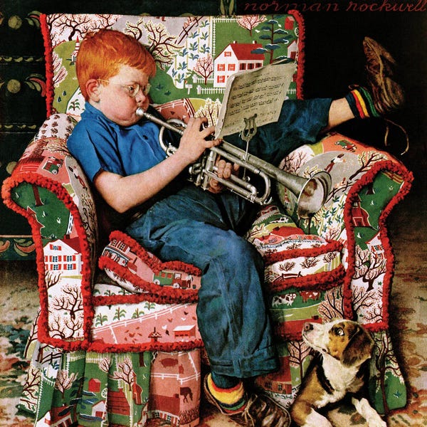 Norman Rockwell: Trumpeter by Norman Rockwell