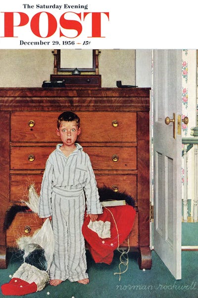 Office Humor: Truth About Santa (Discovery) Cover by Norman Rockwell