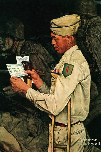 War Bond by Norman Rockwell canvas print