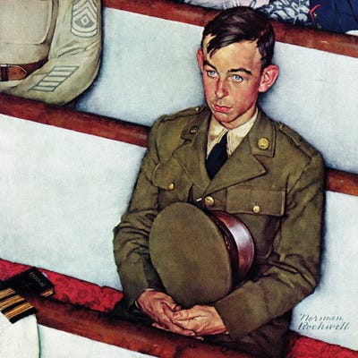 Willie Gillis In Church by Norman Rockwell canvas print