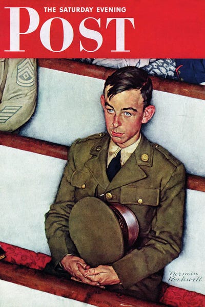 Norman Rockwell: Willie Gillis In Church Cover by Norman Rockwell