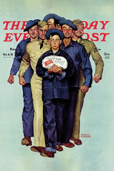 Norman Rockwell: Willie Gillis' Package From Home by Norman Rockwell