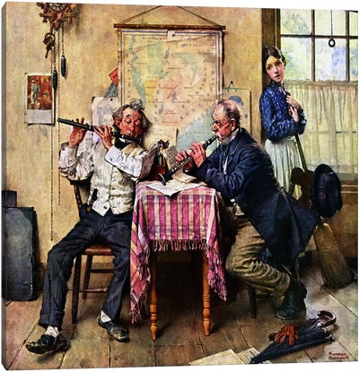 The Love Song Canvas Art Print - Norman Rockwell