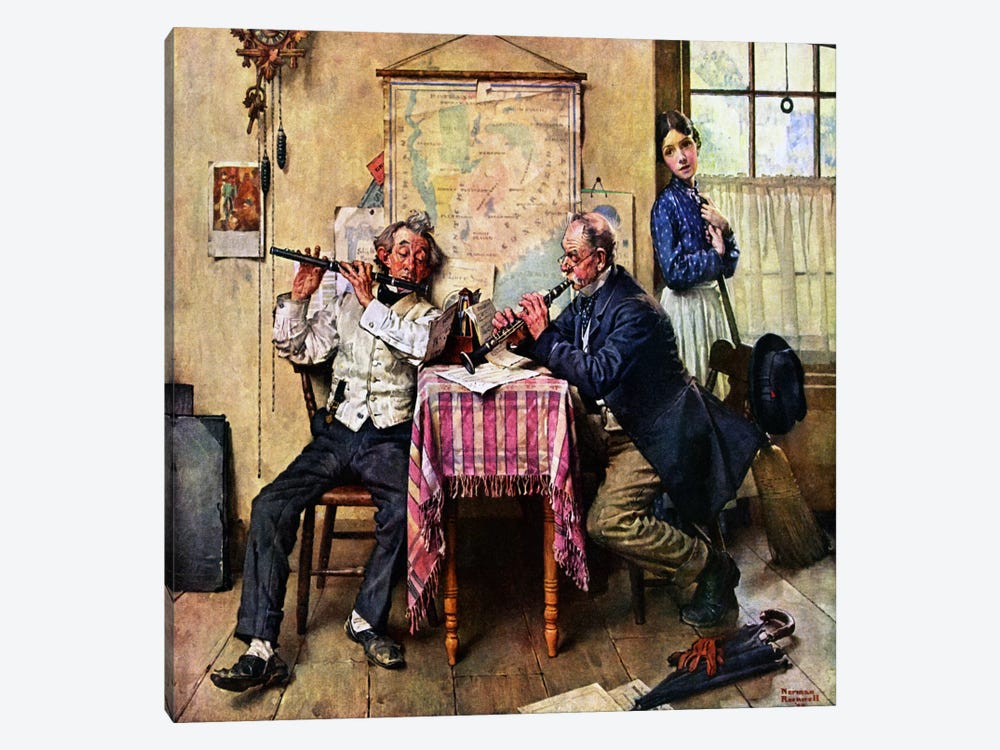 The Love Song by Norman Rockwell 1-piece Art Print