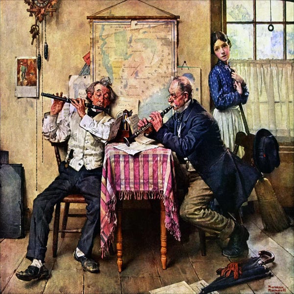 Norman Rockwell: The Love Song by Norman Rockwell