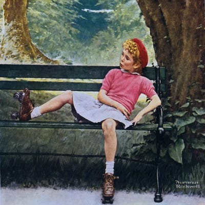 The Meeting by Norman Rockwell metal wall art