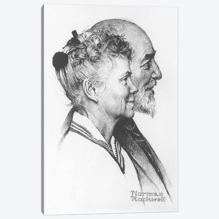 Portrait of John and Dorothy Canfield Fisher Canvas Print #NRL68} by Norman Rockwell Canvas Art