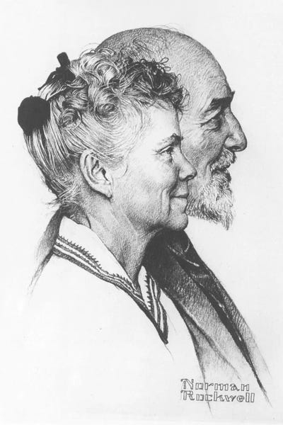 Norman Rockwell: Portrait of John and Dorothy Canfield Fisher by Norman Rockwell