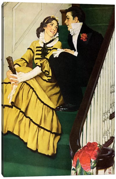 The Most Beloved American Writer Canvas Art Print - Norman Rockwell