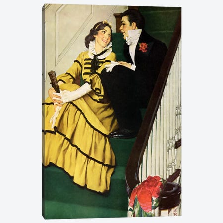 The Most Beloved American Writer Canvas Print #NRL6} by Norman Rockwell Art Print