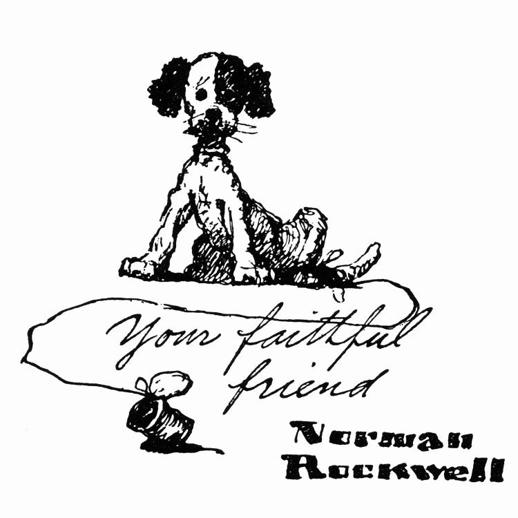 Your Faithful Friend by Norman Rockwell wall art