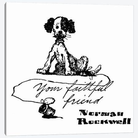 Your Faithful Friend Canvas Print #NRL74} by Norman Rockwell Canvas Art