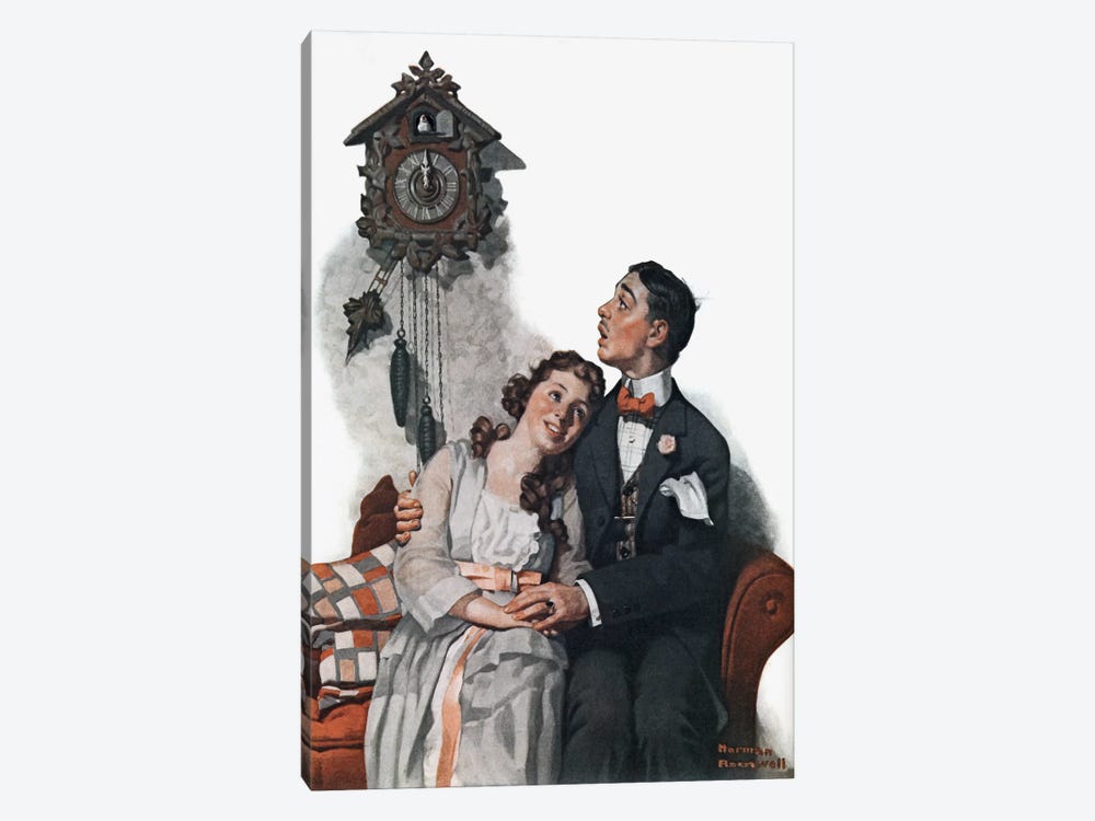 Courting Couple at Midnight by Norman Rockwell 1-piece Art Print