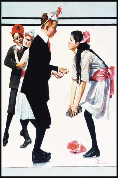 Norman Rockwell: Children Dancing at Party by Norman Rockwell